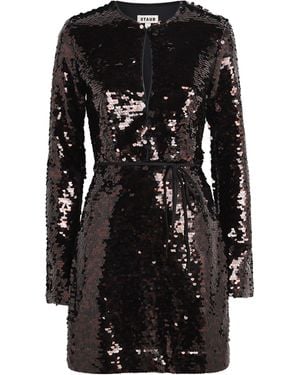 STAUD Sequin Fifi Mini Dress - Black