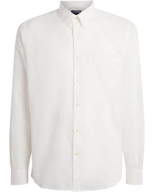 Vilebrequin Cotton-Linen Embroidered Caroubis Shirt - White