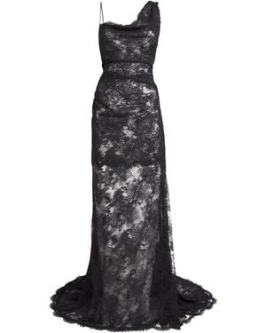 Vivienne Westwood Lace Embellished Minerva Gown - Black