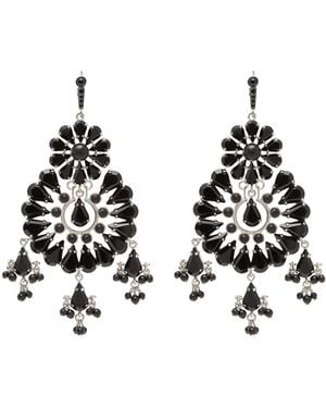 McQueen Lustre Drop Earrings - Black