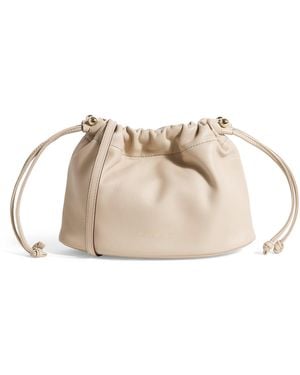 Strathberry Leather Charlotte Clutch Bag - Natural