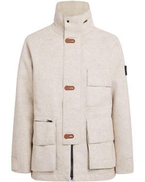 Stone Island Virgin Wool-Blend Down-Filled Coat - White