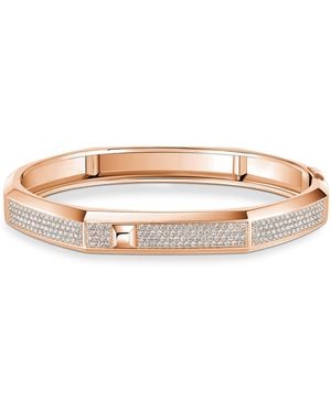 Messika Moderniste Medium And Diamond Pavé Bangle - Natural
