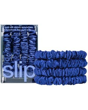 Slip Pure Silk Skinny Scrunchies - Blue