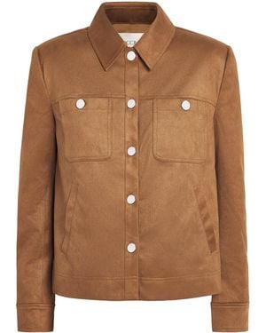 Toccin Faux Suede Isayla Shacket - Brown