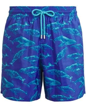 Vilebrequin Whale Print Mahina Swim Shorts - Blue
