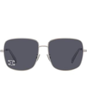 Celine Rhinestone Triomphe Sunglasses - Grey
