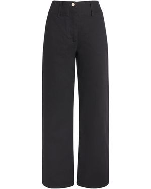 Claudie Pierlot High-Rise Wide-Leg Jeans - Black