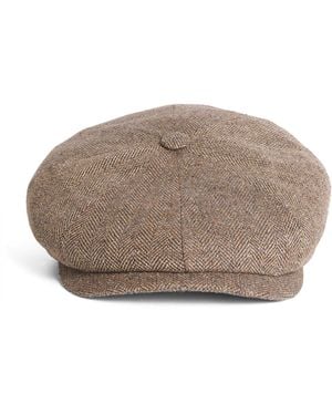 Stetson Silk Hatteras Flat Cap - Brown