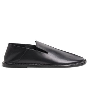 Ami Paris Leather Slippers - Black