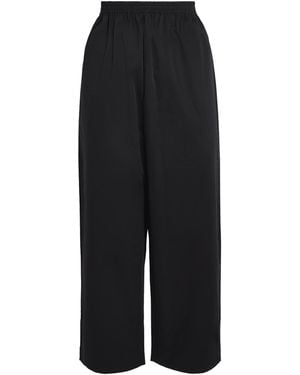 Eskandar Cropped Japanese Trousers - Black