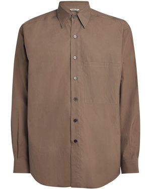 AURALEE Washed Finx Cotton Shirt - Brown