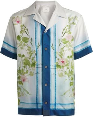CHE Silk Bloom Print Shirt - Blue