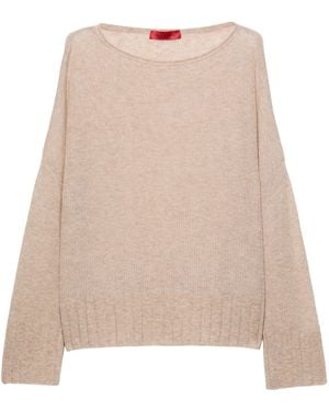 MAX&Co. Linen Boat-Neck Sweater - Natural