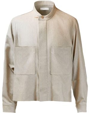 Alan Scott Stretch-Cashmere-Cotton Denim Overshirt - Natural