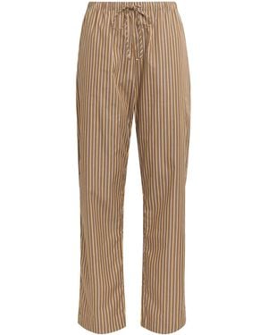 Leset Cotton-Blend Stripe Yoshi Pants - Natural