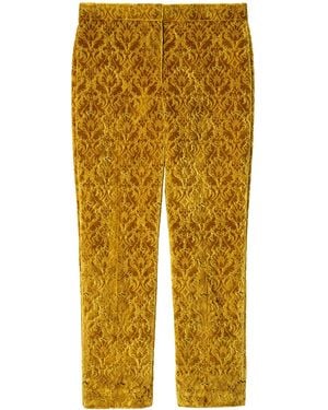 Burberry Baroque Velvet Tailored Pants - Yellow