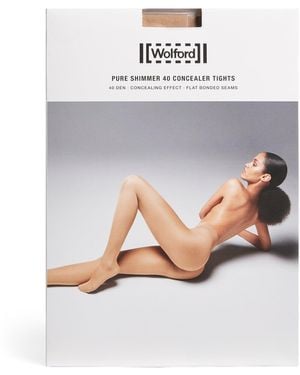 Wolford Pure Shimmer 40 Concealer Tights - White
