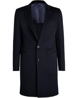 Armani Jeans Double Breasted Coat S Navy 30Th Anniversary