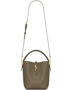 Saint Laurent Calfskin Le 37 Bucket Bag - Metallic