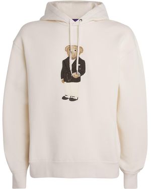 Ralph Lauren Cotton-Cashmere Polo Bear Hoodie - White