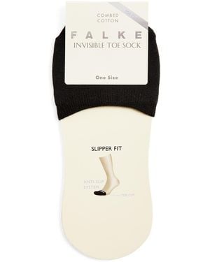 FALKE Cotton-Blend Invisible Toe Socks - White