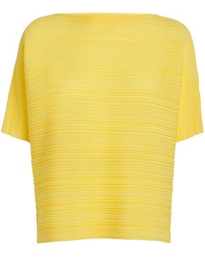 Pleats Please Issey Miyake Paper Bounce Knit T-Shirt - Yellow