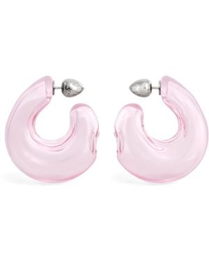 Alaïa Glass Bubble Hoop Earrings - Pink