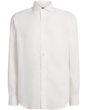 N.Peal Cashmere Linen Cannes Shirt - White