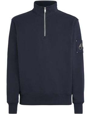 Moose Knuckles Hartsfield Quarter-Zip Sweatshirt - Blue