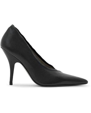 AllSaints Leather Vera Court Shoes 100 - Black