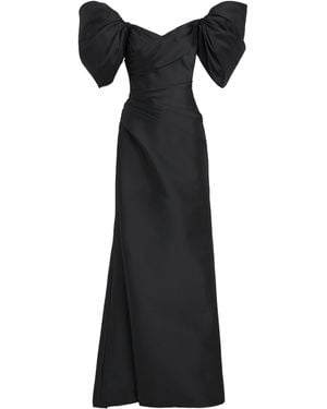 Monique Lhuillier Taffeta Off-The-Shoulder Gown - Black
