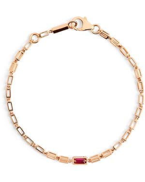 Suzanne Kalan And Ruby Medium Empty Link Block Chain Bracelet - Metallic