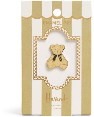 Harrods Enamel Henry Bear Pin Badge - Metallic