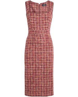 Etro Tweed Tailored Midi Dress