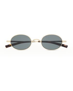 Saint Laurent Metal Oval Sunglasses - Metallic