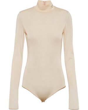 Prada Long-Sleeve Bodysuit - White