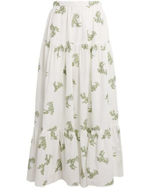 Erdem Embroidered Midi Skirt - White