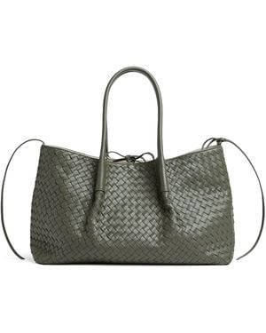 Bottega Veneta Intrecciato Leather Pinacoteca Tote Bag - Green