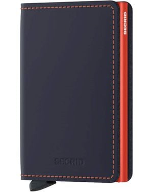 Secrid Leather Slim Wallet - Blue