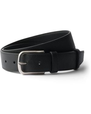 Prada Saffiano Leather Belt - Black