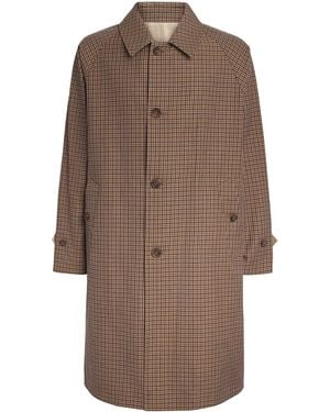 Mackintosh Wool-Cotton Reversible Balfield Overcoat - Brown