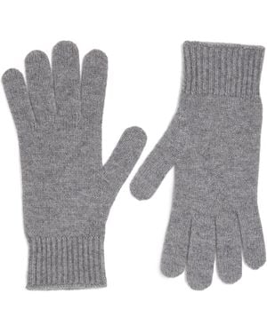 Weekend by Maxmara Cashmere Logo Gloves - Grey