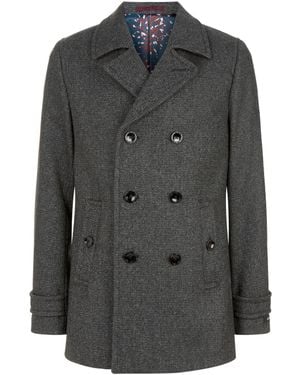 Ted Baker Grilld Wool Peacoat - Grey