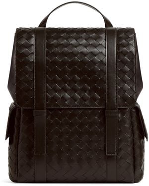 Bottega Veneta Intrecciato Leather Back To School Backpack - Black