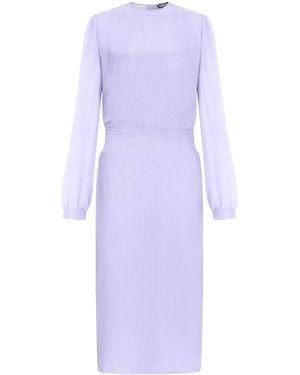 Tom Ford Chiffon Plissé Midi Dress - Purple