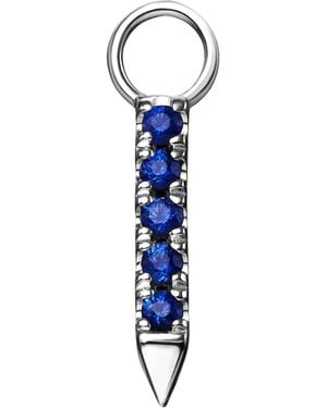 Maria Tash Diamond And Sapphire Eternity Bar Earring Charm - Blue