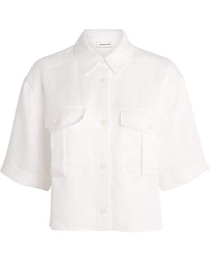 Anine Bing Edith Cropped Shirt - White
