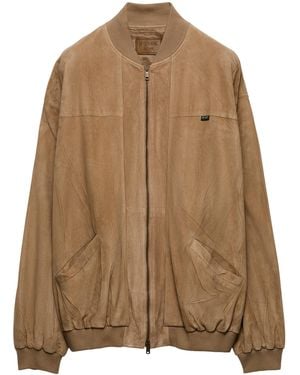 Prada Suede Bomber Jacket - Brown