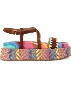 Kurt Geiger Suede Chelsea Flatform Sandals - Multicolour